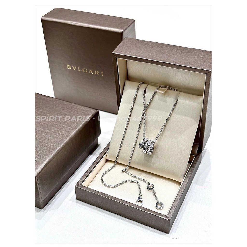 BVLGARI สร้อยคอจี้งู เพชรและ18K ชุบทอง