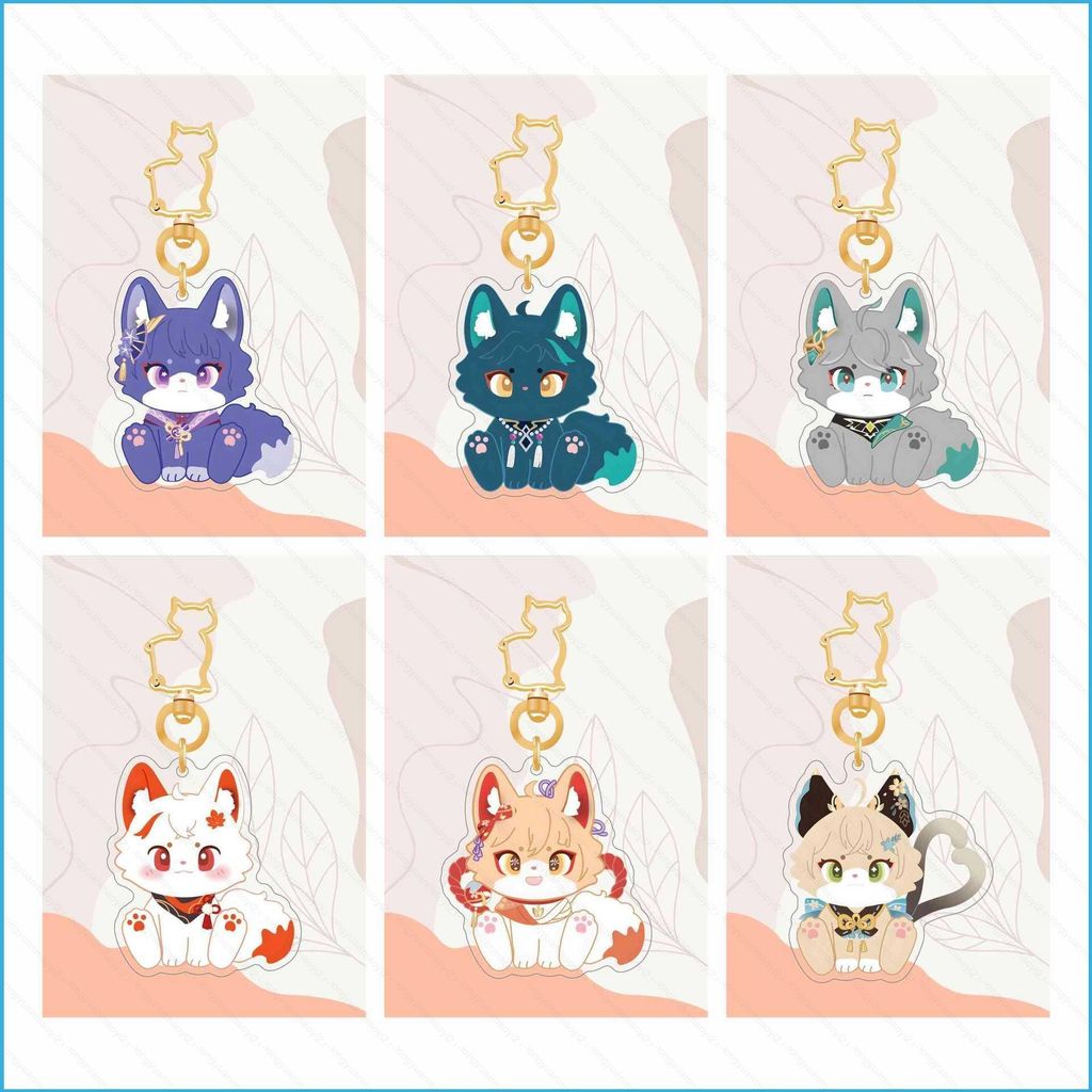 ZY2 Genshin Impact พวงกุญแจอะนิเมะพวงกุญแจอะคริลิคน่ารักกระเป๋าจี้การ์ตูน Yae Miko Wanderer Kirara พ