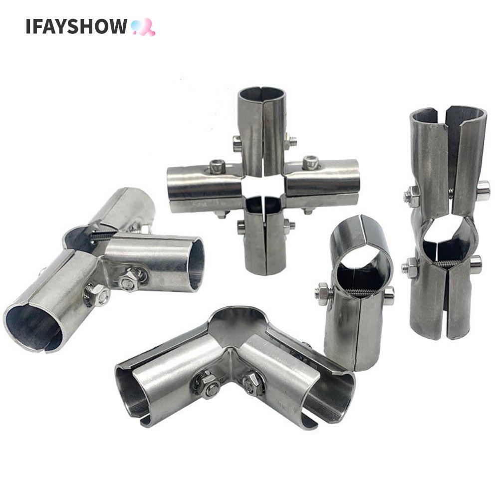 IFAYSHOW 1 PC ข้อต่อท่อทนทานคงที่ Clamp เฟอร์นิเจอร์ฮาร์ดแวร์ Rod รองรับ