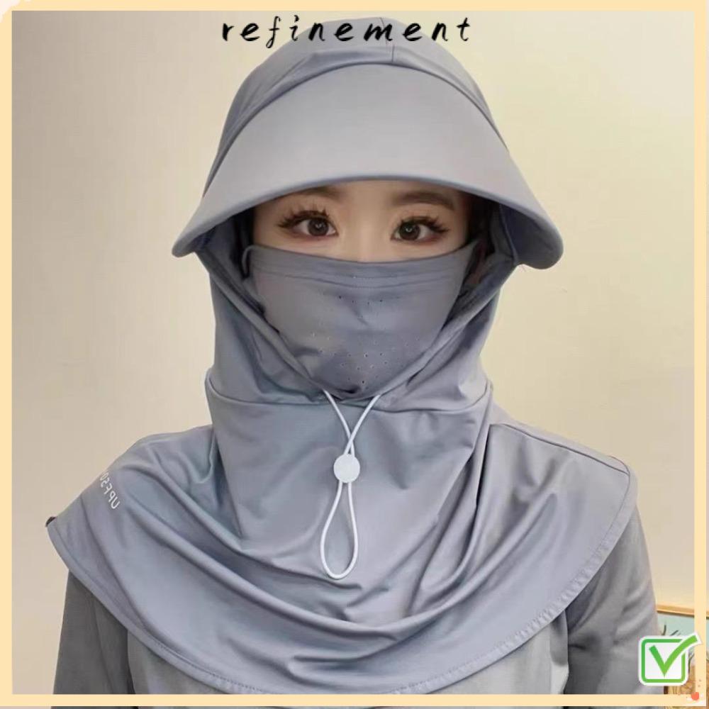 REFINEMENT Cap, with Shawl Breathable Visor Cap, Ice Silk Summer Cap