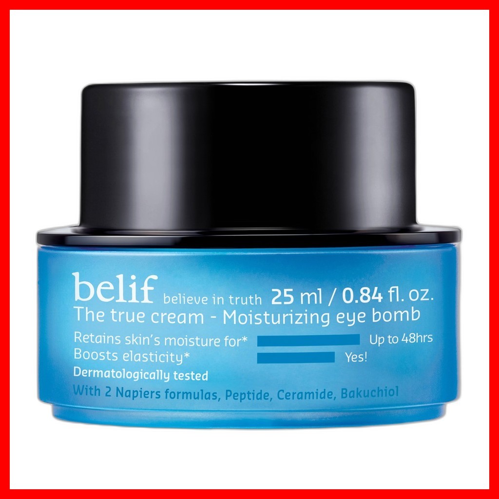 [belif] The True Cream - Moisturizing Eye Bomb, 25ml, 1 ชิ้น / ครีมบํารุงรอบดวงตาเกาหลี / สูตรให้ควา