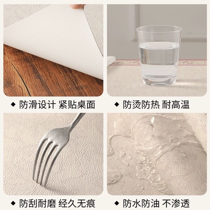 หนังโต๊ะเครื่องแป้งเสื่อกันน้ําแสงหรูหราระดับไฮเอนด์ผ้าปูโ รูปที่ 3