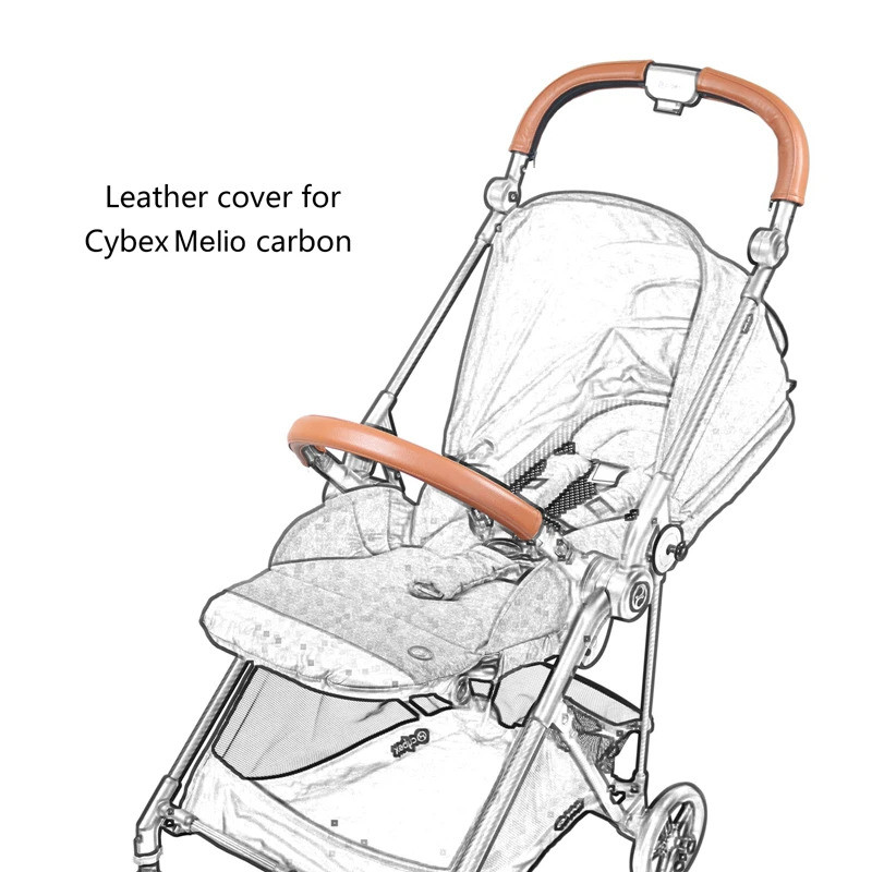 LY PU หนัง Fit สําหรับ Cybex Melio คาร์บอนรถเข็นเด็ก Pram Bumber Sleeve Case ที่วางแขนป้องกันรถเข็นเด็ก Accessorie RMWZ