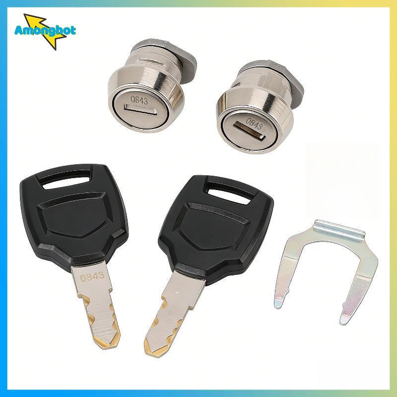 Amonghot> ชุด Lo สําหรับกล่องท้ายรถจักรยานยนต์ 25-100L กระบอกและปุ่มที่ทนทาน Anti Theft Secure อุปกรณ์เสริมใหม่