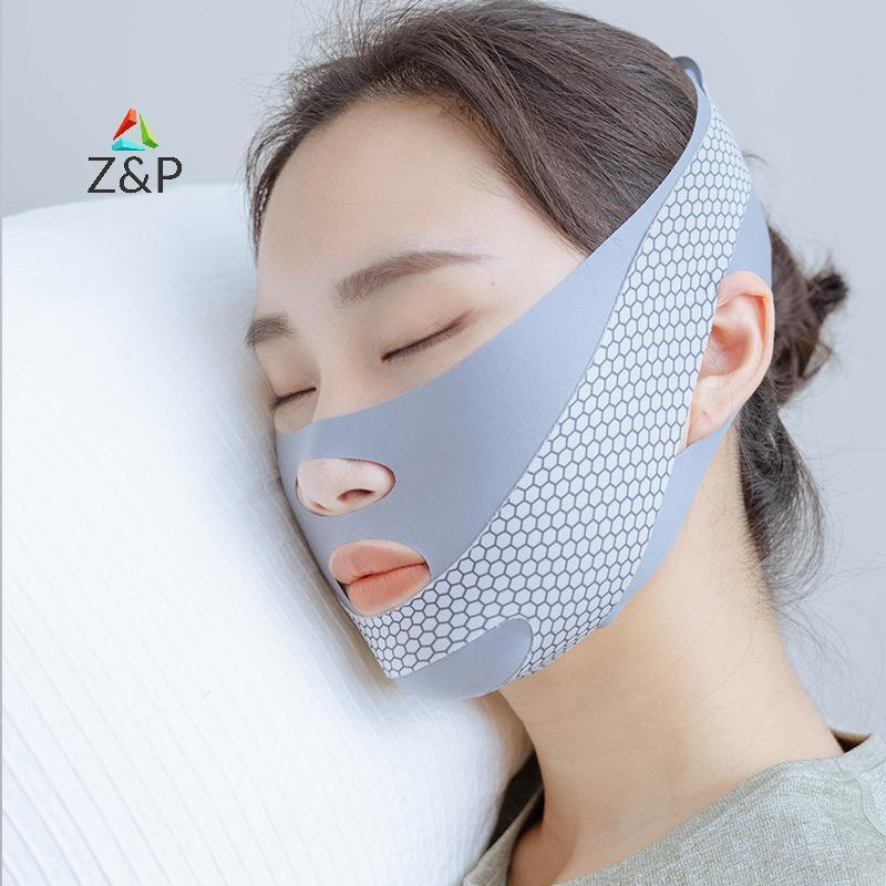 Z&P Face-Lift พร้อม Sleep Face V Shaper ผ้าพันแผลกระชับสัดส่วนใบหน้าผ่อนคลายรูปร่าง Lift ลดคางคู่ Face Thining Band นวด COD