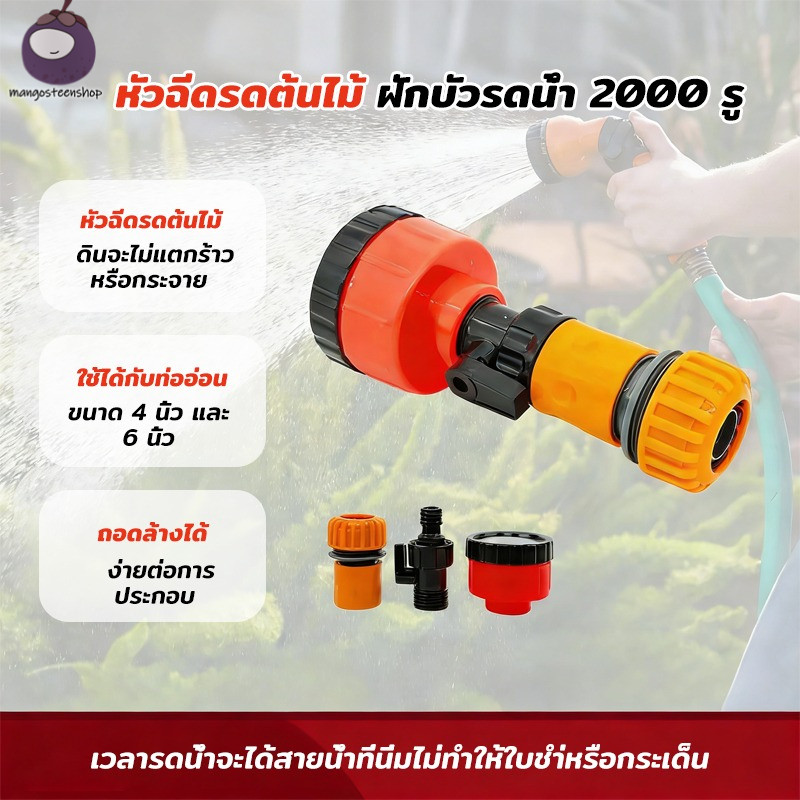 ฝักบัวรดน้ำแคคตัส บอนไซ 2000 รู น้ำนุ่ม กระจายดี ใช้งานง่าย สำหรับคนรักต้นไม้