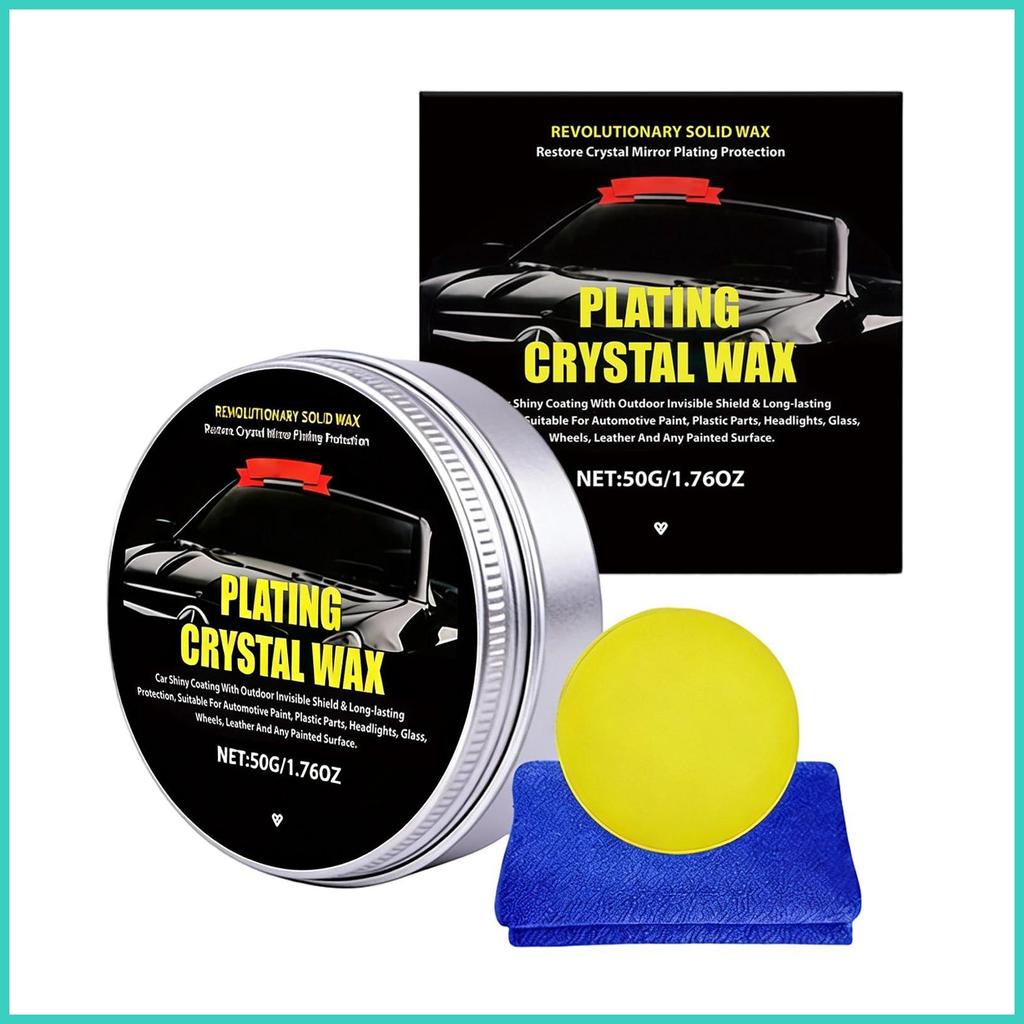 Car Wax Paste Auto Restorer อุปกรณ์ทําความสะอาดพร้อมฟองน้ําและผ้าทําความสะอาดรถยนต์ Wax สําหรับรายละ