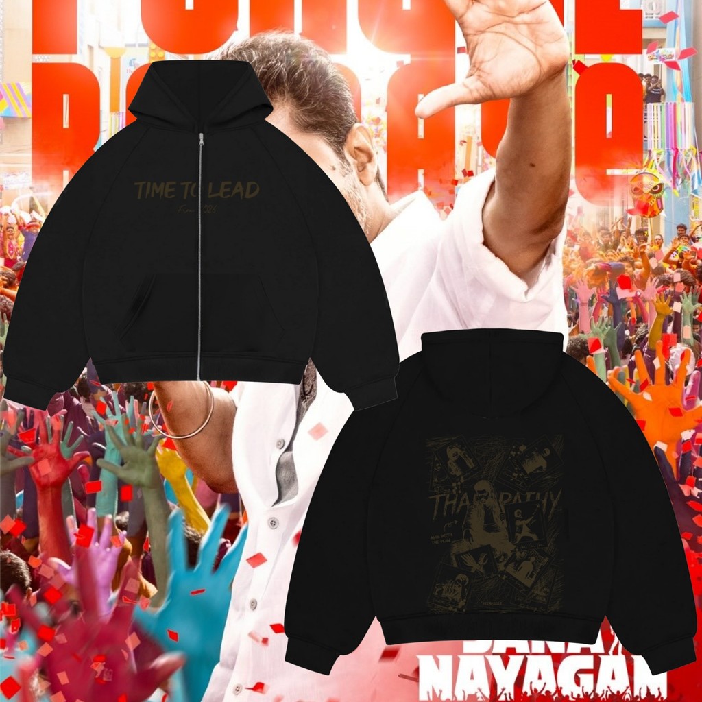 แฟชั่น JANA NAYAGAN VIJAY MOVIE COTTON ADULT HOODIE M-3XL 88