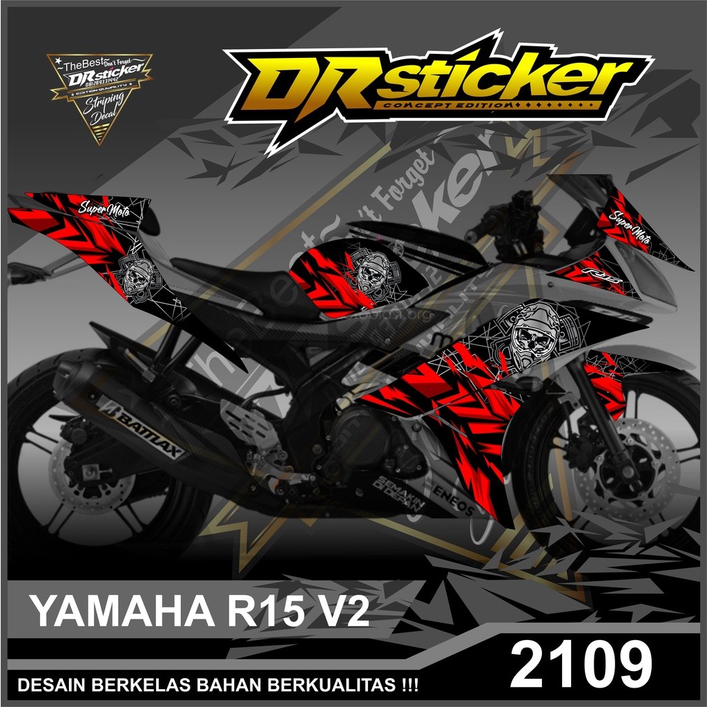 2109 R15 V2 สติกเกอร์แถบการออกแบบ Supermoto เต็มรูปแบบกึ่ง