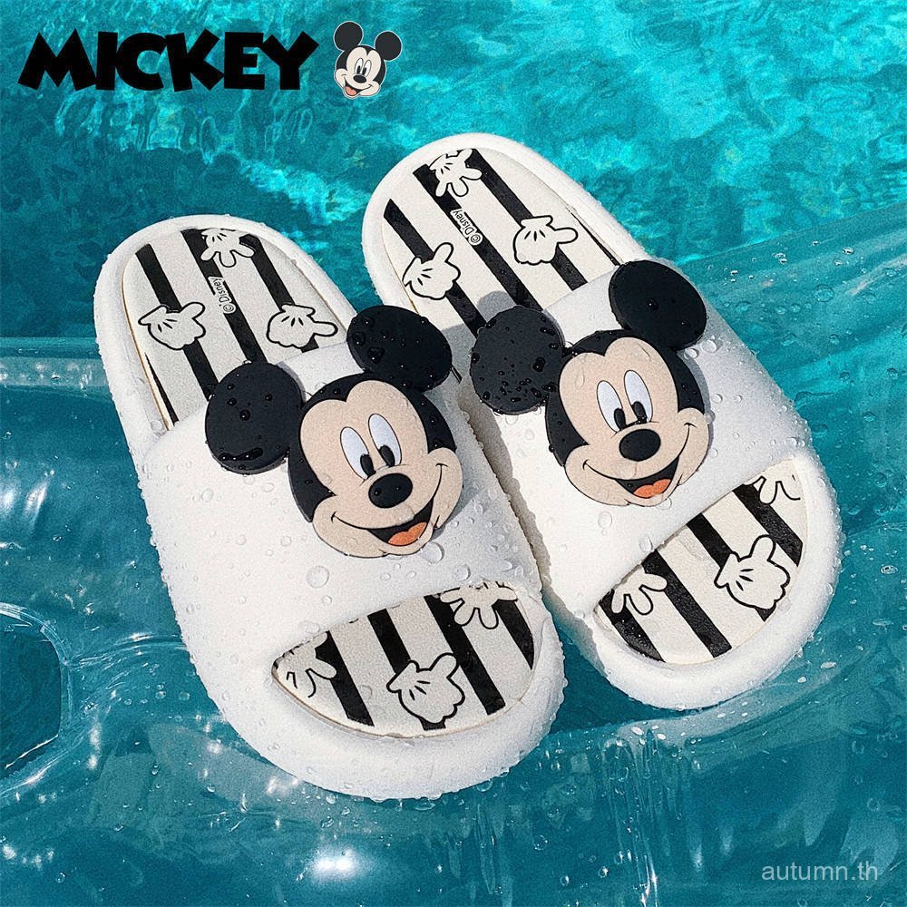 รองเท้าแตะ_flip-flops_1AMA แบบการ์ตูน Mickey &amp; Minnie สำหรับทั้งผู้ชายและผู้หญิง น่ารัก