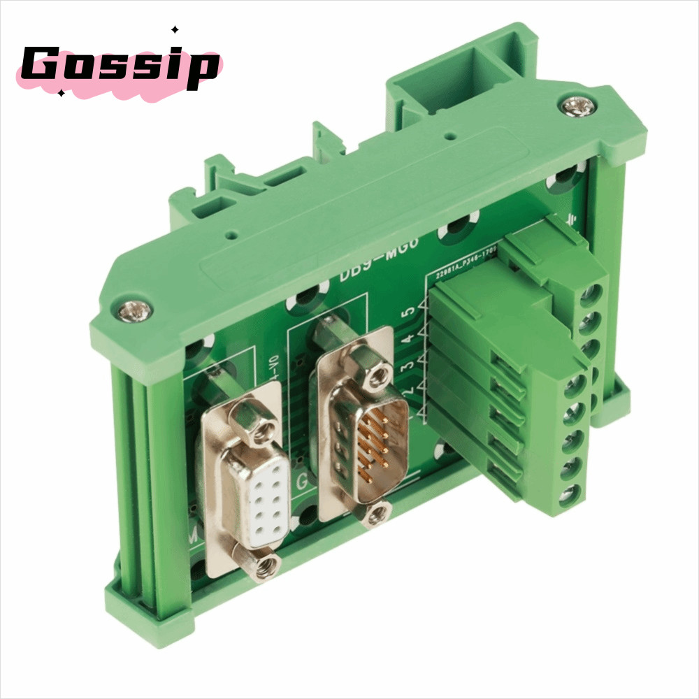 GOSSIP DB9 DIN Rail โมดูล, DIN Rail Mount ชาย/หญิง Connector DB9 Breakout Board, การเชื่อมต่อที่เชื่