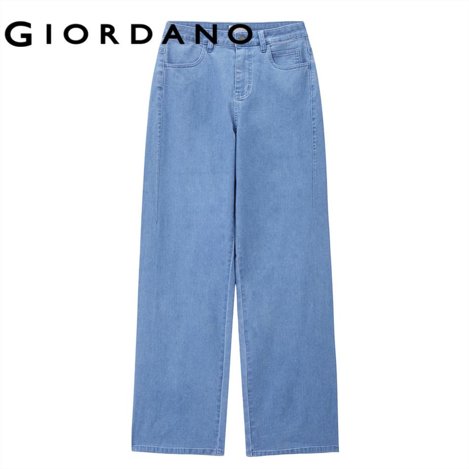GIORDANO WOMEN Five-pocket mid rise jeans 13416336 ราคา ถูกที่สุด ดีลบีเคเค แกลเลอรีภาพที่ 2