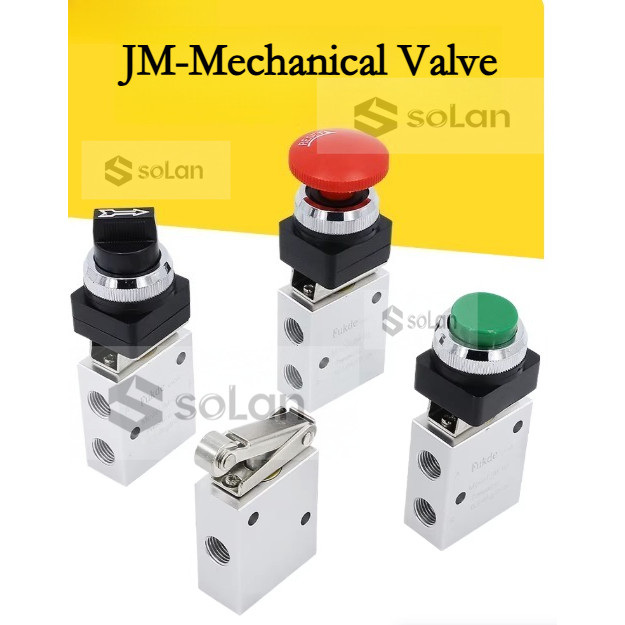 PNEUMATIC Two-Digit สาม-Way Mechanical วาล์วปุ่มกด Roller Knob สวิทช์ JM-05/JM-06 JM-04 คู่มือควบคุม