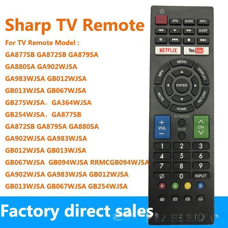 SHARP AQOUS SMART LED TV รีโมทคอนโทรล ** (RM-L1346) GB234WJSA GB094WJSA GA983WJSA GB013WJSA GB254WJS