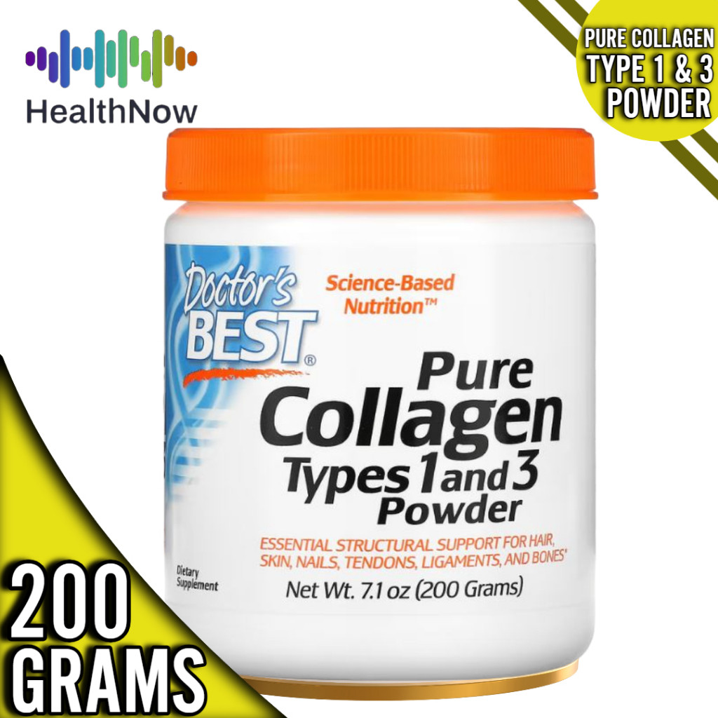 Doctors Best ชนิดคอลลาเจนบริสุทธิ์ 1 และ 3 Powder, 7.1 oz (200 g)