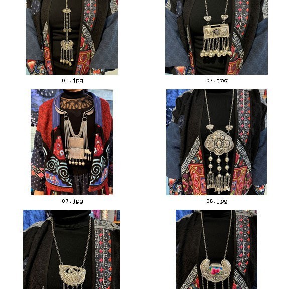 สร้อยคอมีโอยาว เย็บปักถักร้อย เครื่องประดับเงินโบราณสำหรับคนรักวัฒนธรรมและอินฟลูเอนเซอร์ YBL1.14