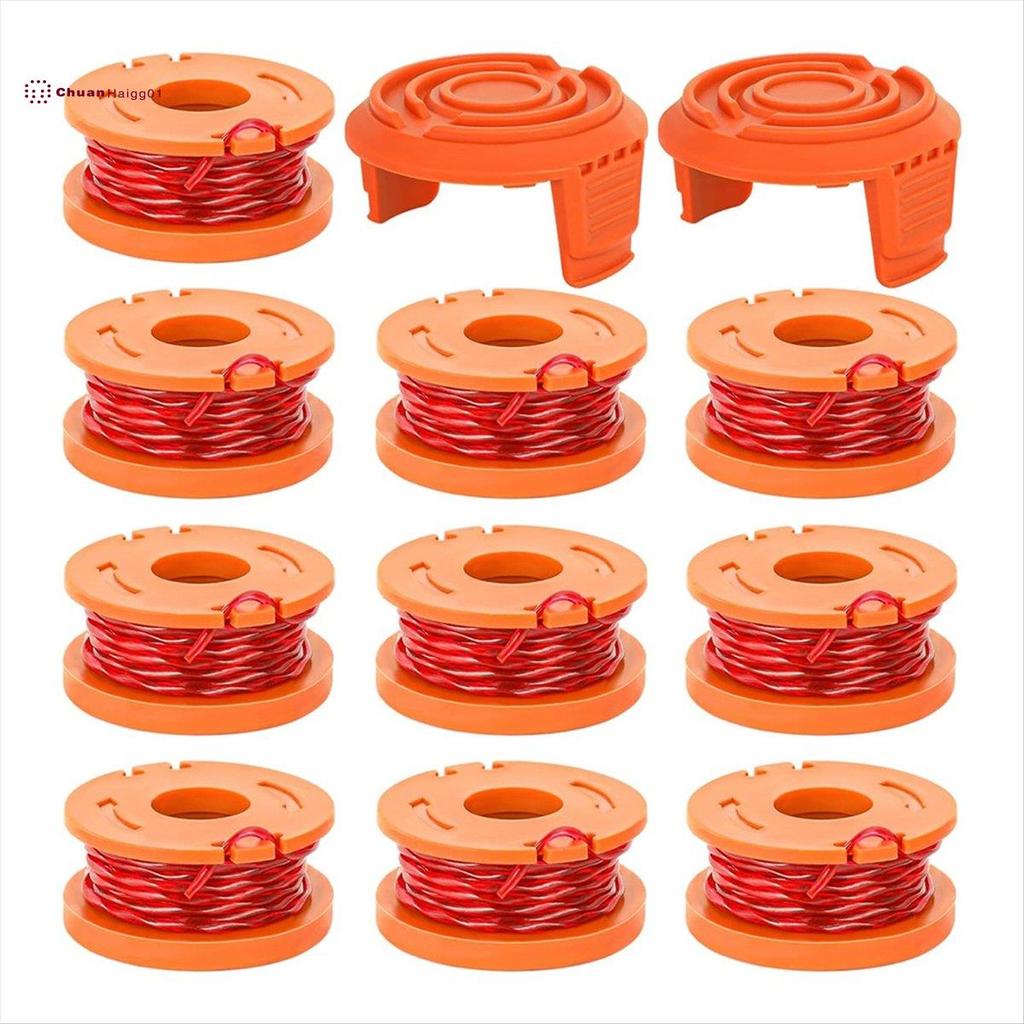 Trimmer Spool Line สําหรับ ,12 Pack WA0010 Edger Spools สําหรับ, Trimmer Line Refills 0.065 นิ้วสําห
