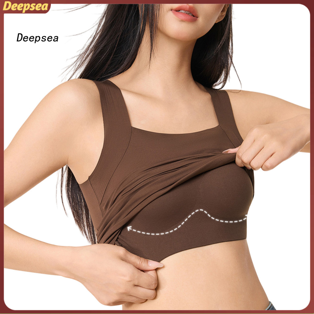 DPA สแควร์โคทอปส์สำหรับผู้หญิง แบบไร้สายในตัว U-คอ น้ำหนักเบาทึดสบาย เหมาะสำหรับสวมใส่วันธรรมดา