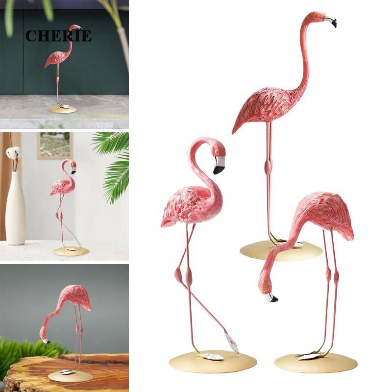 [Chery] Flamingo รูปปั้นเรซิ่น Flamingo ตุ๊กตา Flamingo ประติมากรรมเครื่องประดับศิลปะสร้างสรรค์สําหร