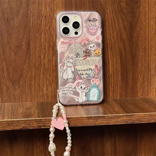 เคสไอโฟน15 13 สำหรับ iPhone 11 16 13 15 14 12 Pro Max 7 16 8 15 14 Plus XR X XS Max 2022 ปกแมวมารีหวานน่ารัก