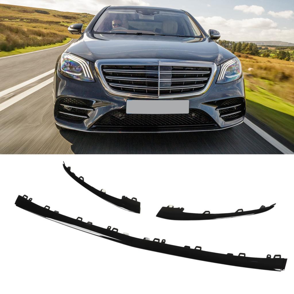 1qipin.th Keenso รถกันชนด้านหน้า Trim GLOSS สีดำสำหรับ Benz S?Class W222 V222 AMG Line Facelift 2018
