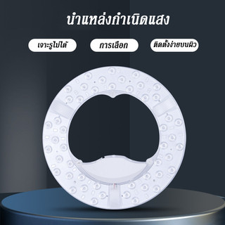 แผงไฟแม่เหล็ก LED 45W 60W 90W 120W แผงไฟเพดานกลม แผ่นซิป หลอดเพดาน สําหรับเปลี่ยนโคมไฟเพดาน มี มอก. ติดตั้งง่ายมาก