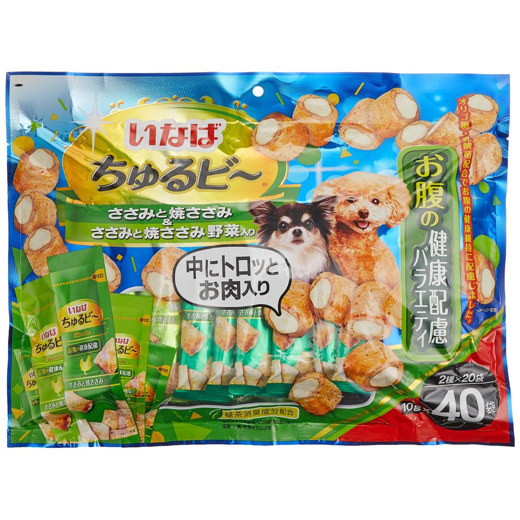 Inaba Churubi ขนมสุนัขเพื่อสุขภาพกระเพาะ 10g x 40 ซอง