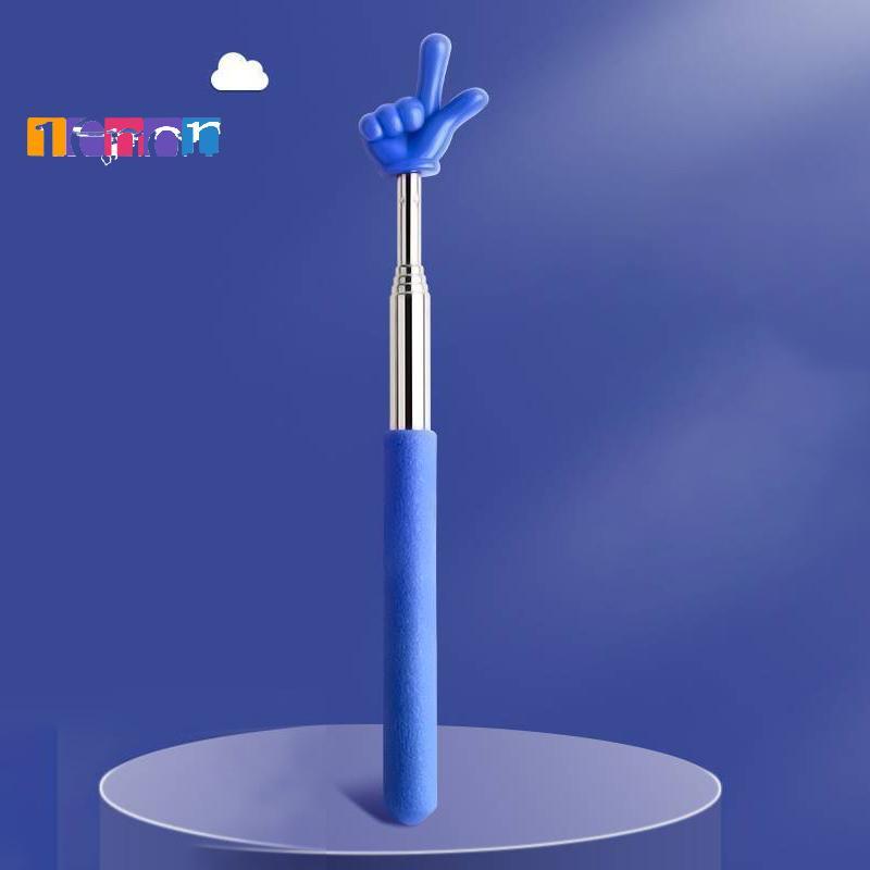 [Lemon] Retractable Teacher Pointer Finger Design StainlessSteel Telescopic School Teaching Pointer 