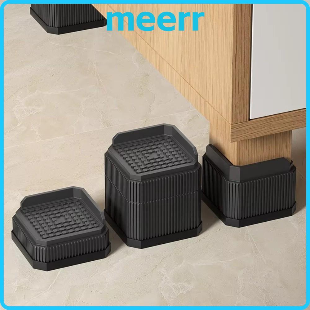 MEERR Bed Lifts Risers, Heavy-Duty Round Furniture Foot Pad, Professional Square Adjustable Non-slip Bed Lifter ตู้เย็น