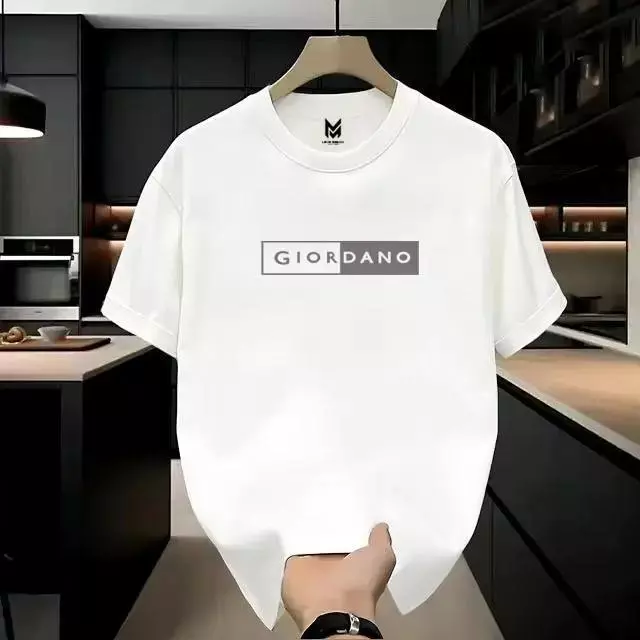 Top.basic🍇เสื้อยืด oversize คอกลม แขนสั้น cotton ใส่สบายสไตล์ลำลอง 'GIORDANO' เสื้อยืดชาย【COD】