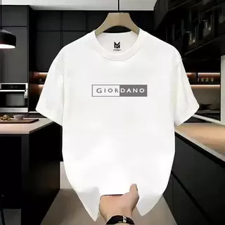 Top.basic🍇เสื้อยืด oversize คอกลม แขนสั้น cotton ใส่สบายสไตล์ลำลอง 'GIORDANO' เสื้อยืดชาย【COD】