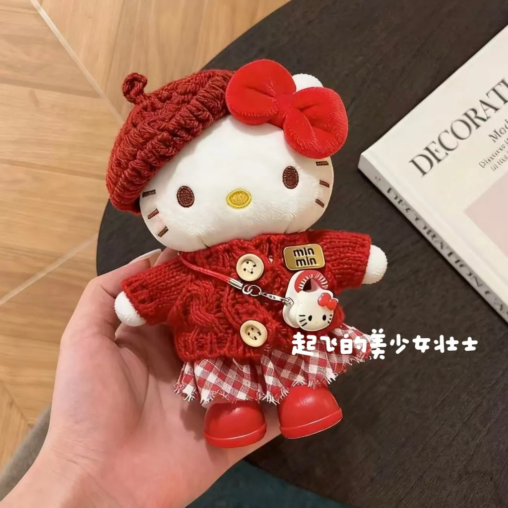 Hello Kitty กระเป๋านักเรียน กระโปรงลายสก๊อต กันหนาวพร้อมของขวัญวันหยุด