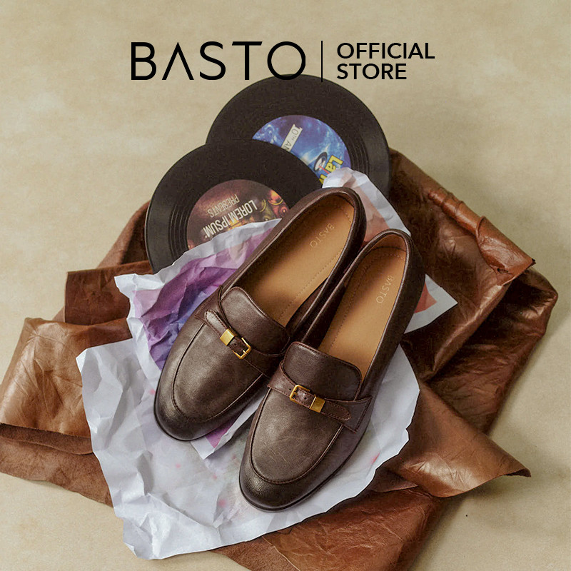 BASTO Women's Loafers Flat Shoes รองเท้า loafer รองเท้าส้นแบน UXS01