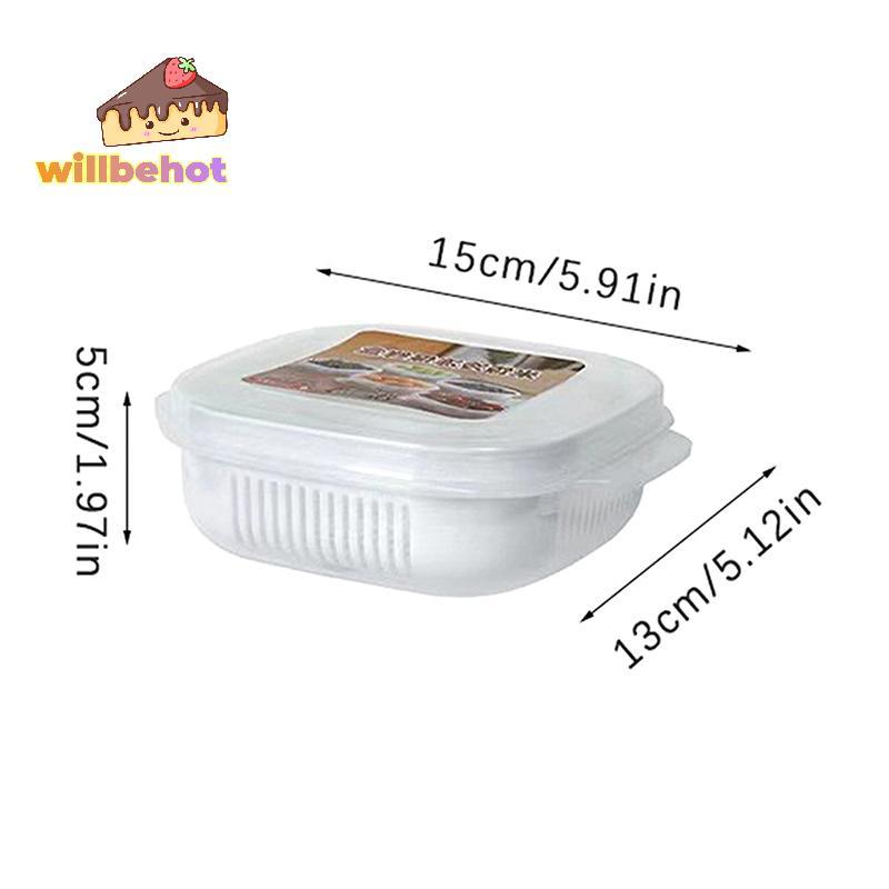 [Willbehot-t] ข้าวย่อย Paaging กล่องเก็บของสดอุ่นเตาอบไมโครเวฟผักข้าวผลไม้แยก Paaging กล่องครัวเครื่องมือ [ใหม่] - รูปที่ 3