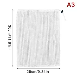 BBTH สีดําสีขาวตาข่าย Drawstring กระเป๋าเก็บกระเป๋าอเนกประสงค์ Home Travel กิจกรรมกลางแจ้งซักรีดกระเป๋า Stuff Sack Vary