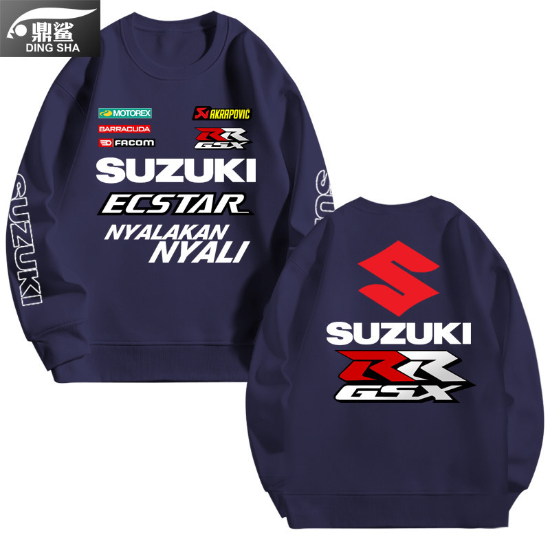 SUZUKI ReadystockSuzuki รถจักรยานยนต์ sbk รถจักรยานยนต์ gsx ขี่ชุดรอบคอ hoodie เสื้อสวมหัวผู้ชายและผ