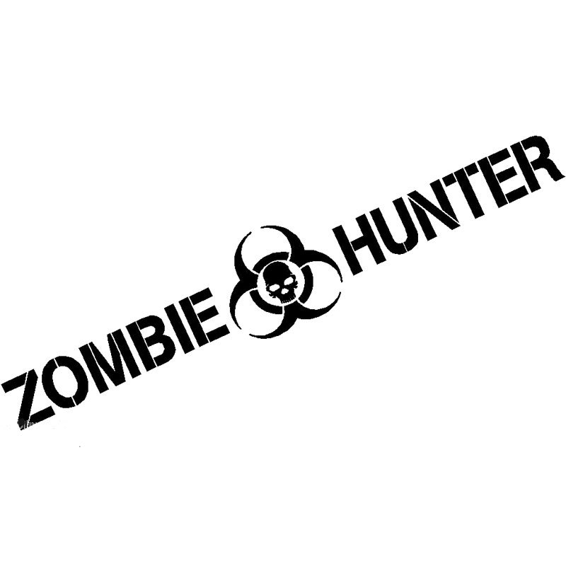สติกเกอร์รถ Creative Zombie Hunter Decal Apocalypse Outbreak Response ทีมรถตกแต่ง PVC Cover Scratch