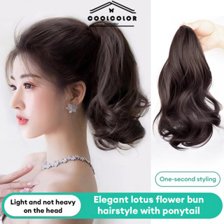 ในไทย💖แฮร์พีชหญิง ธรรมชาติ เหมือนจริง หางม้าสั้น แบบกิ๊บหนีบ…