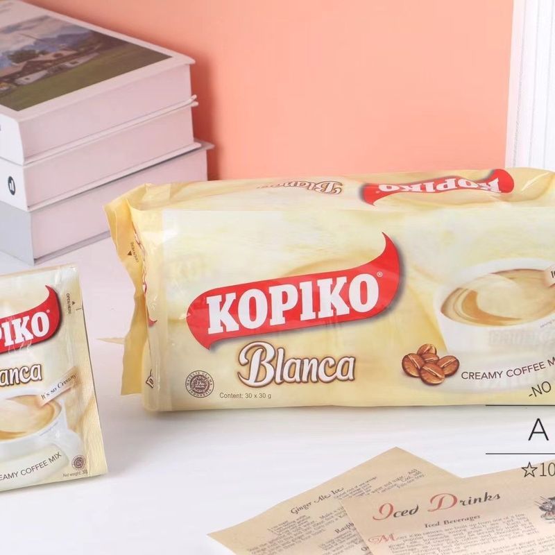 ฟิลิปปินส์นําเข้า KOPIKO KOPIKO Blanca Cream Coffee Fragrant Instant 30g * 30 ซอง