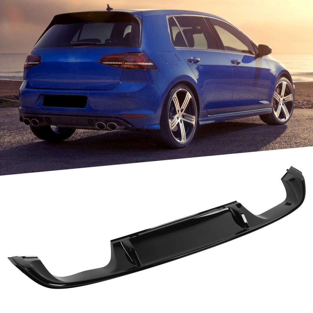 Topfree-TH Gloss Black สำหรับ 7R โรงงาน Quad ไอเสียด้านหลังกันชน Diffuser Valance Fit MK7 R 2013-201