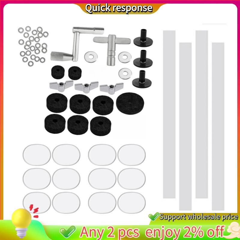 ในสต็อก-Cymbal Stand Sleeves Cymbal Felts with Cymbal Washer Base Wing Nuts Cymbal Drum Replacement 