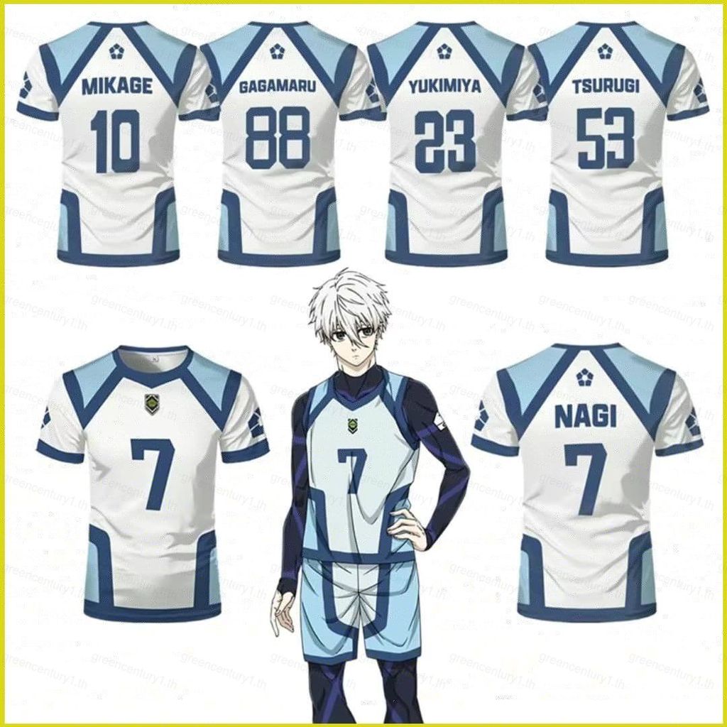 เสื้อยืด GC1 BLUE LOCK Nagi Seishiro หมายเลข 7 Mikage Reo Yukimiya Tsurugi