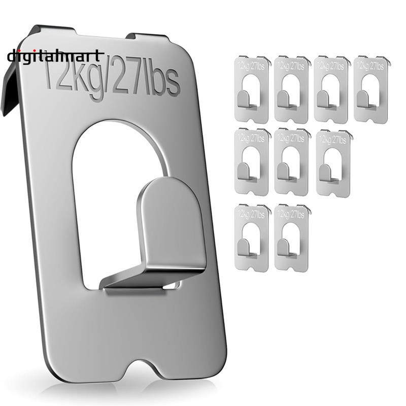 เครื่องมือฟรีสําหรับ Drywall Picture Hanger-Claw Style 10 ชิ้นรองรับ 27Lbs/12 กก.สําหรับ Drywall Pic