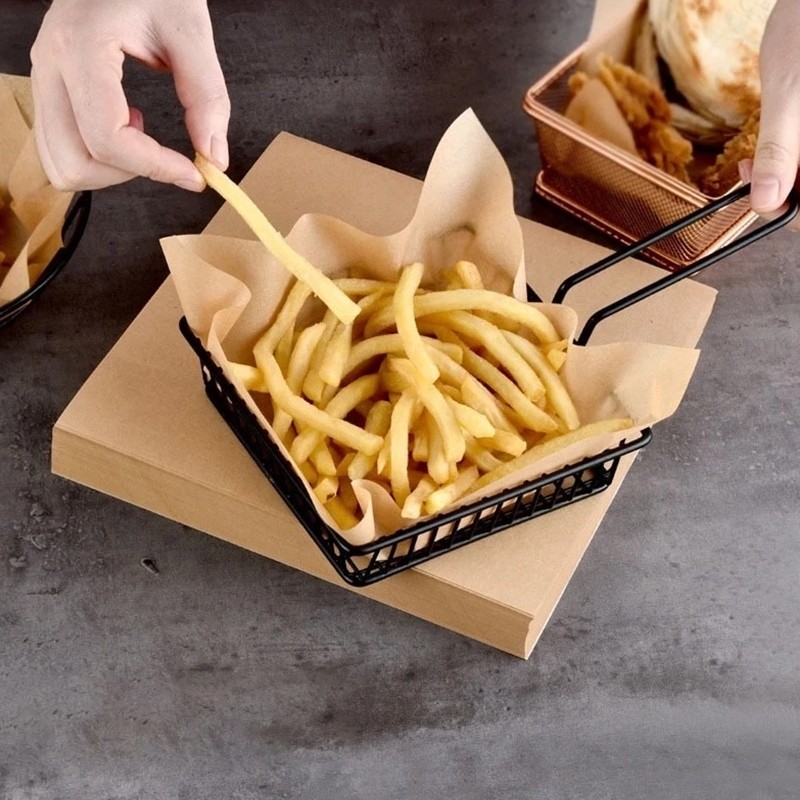 ALD 100แผ่น/ชุด กระดาษห่อแซนวิช กระดาษรองอบขนม กระดาษห่อเบอร์เกอร์ ทนความร้อน กันน้ำ กันน้ำมัน - รูปที่ 3