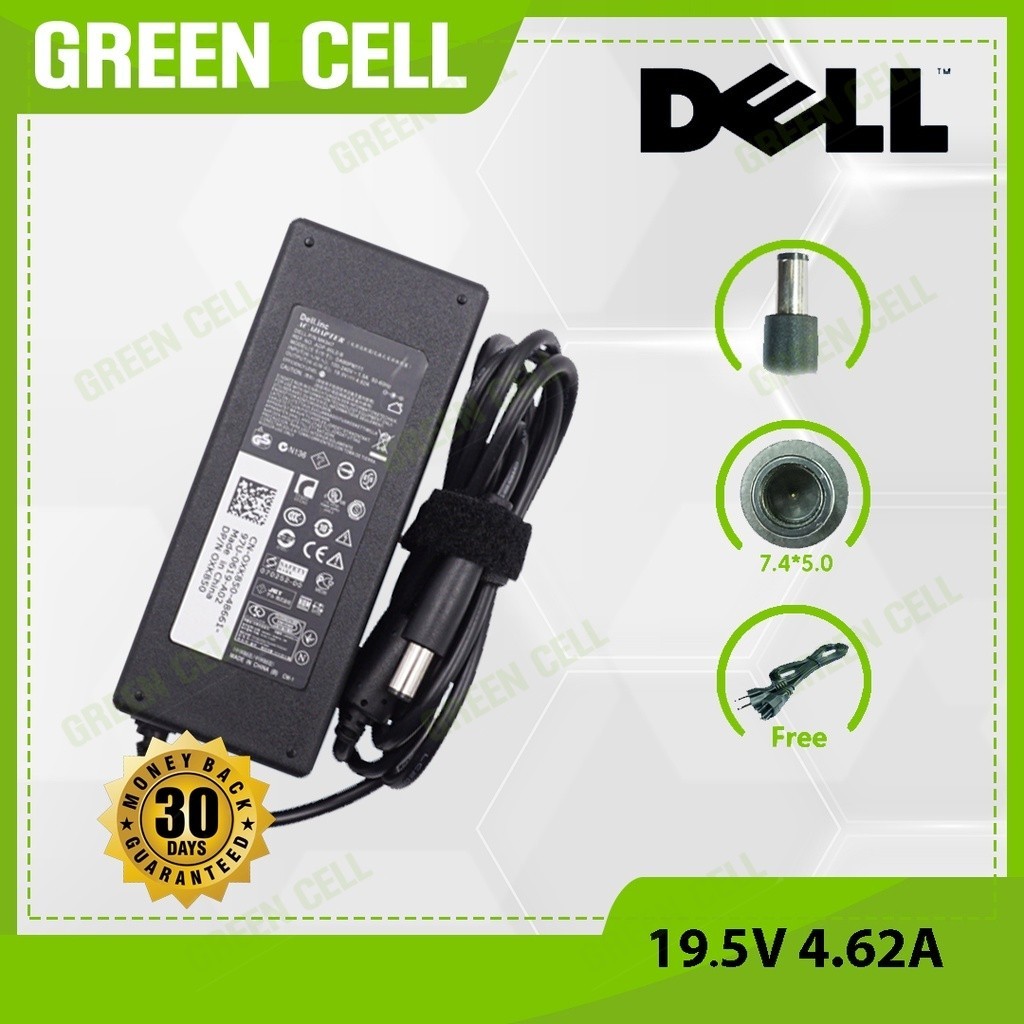 ที่ชาร์จแล็ปท็อป D.ell 19.5V 4.62A สำหรับ Vostro 2521 3300 3400 3446 3460 3500 3560 3700 3750 1220N 