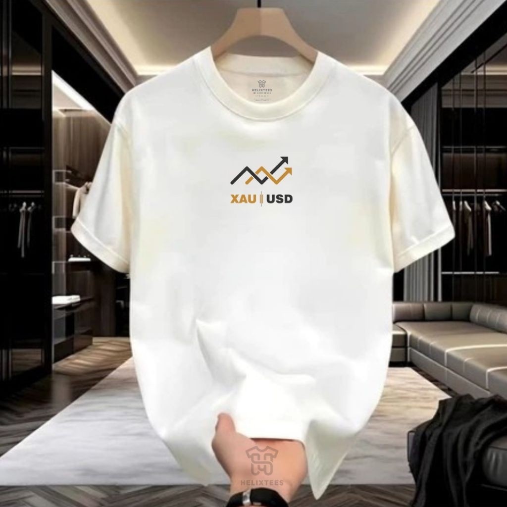 เสื้อยืด Xau Usd Cotton 20S ล่าสุด สบายและนุ่ม Unisex ของแท้ พรีเมี่ยม