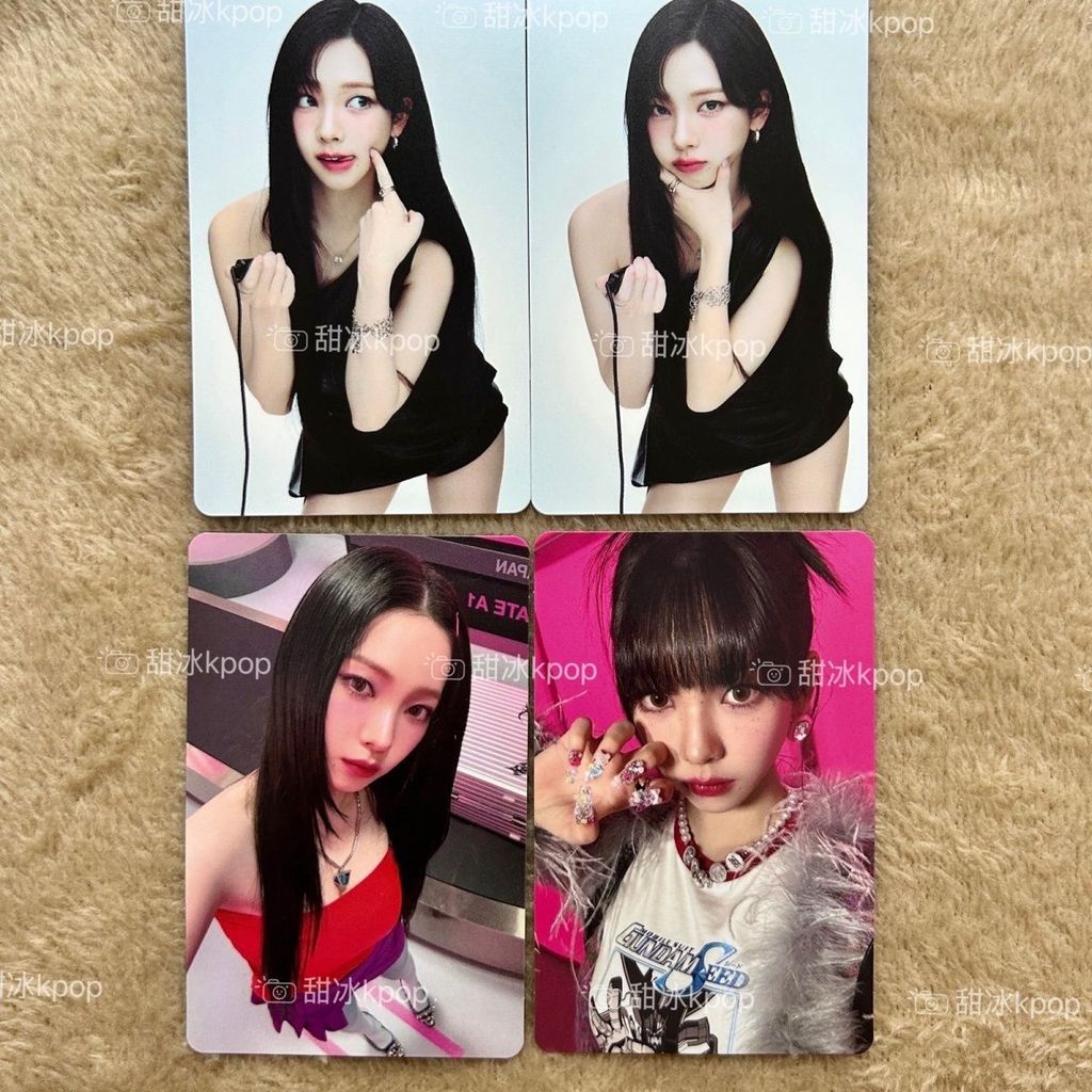 Liu Zhimin aespa เสื้อผ้าสีดํา Pinch Face Official Pat Pomelo อัลบั้มญี่ปุ่นโปสเตอร์การ์ดอัลบั้ม hot