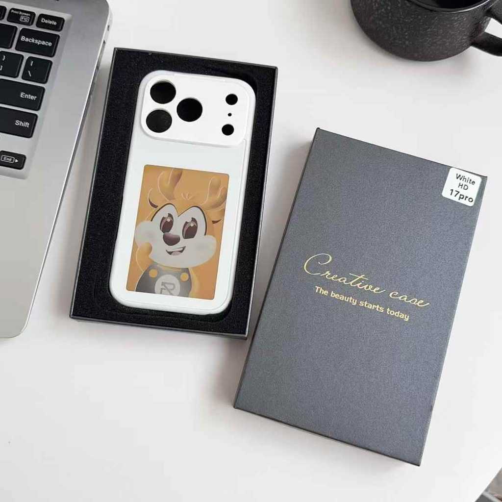 MINYOU ล่าสุดหรูหรา NFC สมาร์ท HD E จอแสดงผล AI เพิ่มเติมโทรศัพท์มือถือที่มีสีสันกรณีฝาครอบผู้ถือสําหรับ iphone 17 Pro max DIY กรณี ราคา ถูกที่สุด ดีลบีเคเค แกลเลอรีภาพที่ 9