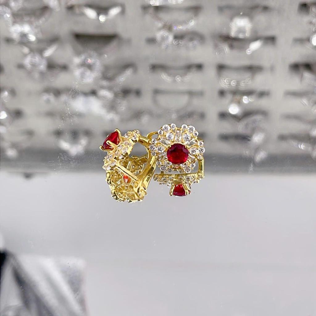 B71 - ต่างหู BUD สีแดงสวย