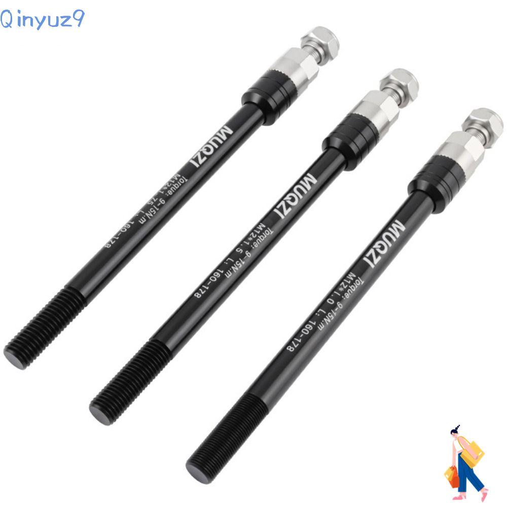 QINYUZ9 เทรนเนอร์ Thru เพลาอะแดปเตอร์, 160-178 มม.M12x1.0/1.5/1.75 ด้ายจักรยาน Thru เพลา Trailer Hit